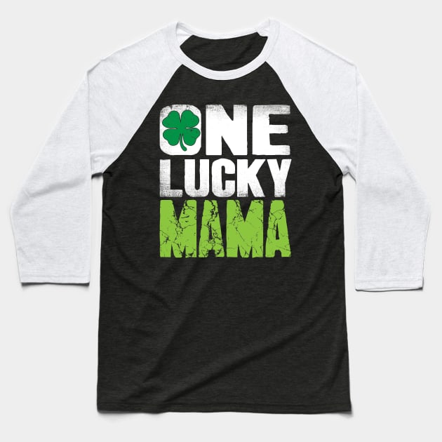 One Lucky Mama Baseball T-Shirt by captainmood